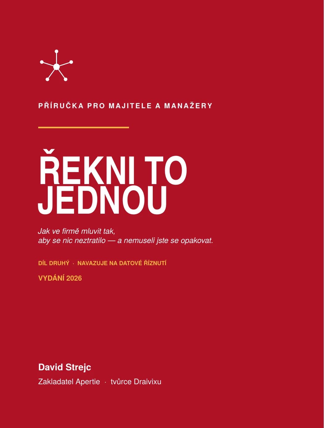 Obálka knihy Řekni to jednou od Davida Strejce