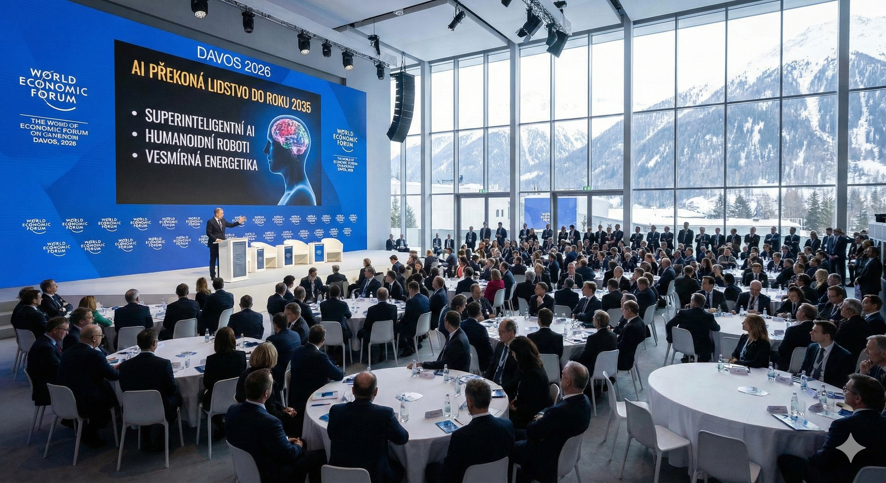 Elon Musk v Davosu 2026: AI překoná lidstvo do roku 2035